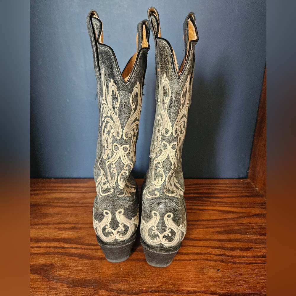 Corral Black Dahlia Boots - Womens 6.5 Concert Festival Western - Picture 11 of 13
